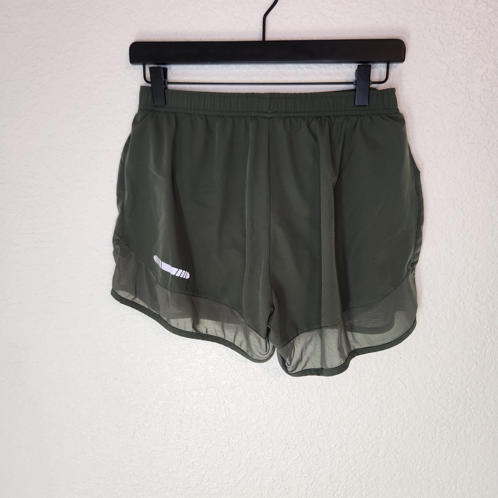 High Waisted Running Shorts with Mesh Liner Quick Dry Lightweight Gym Track Work